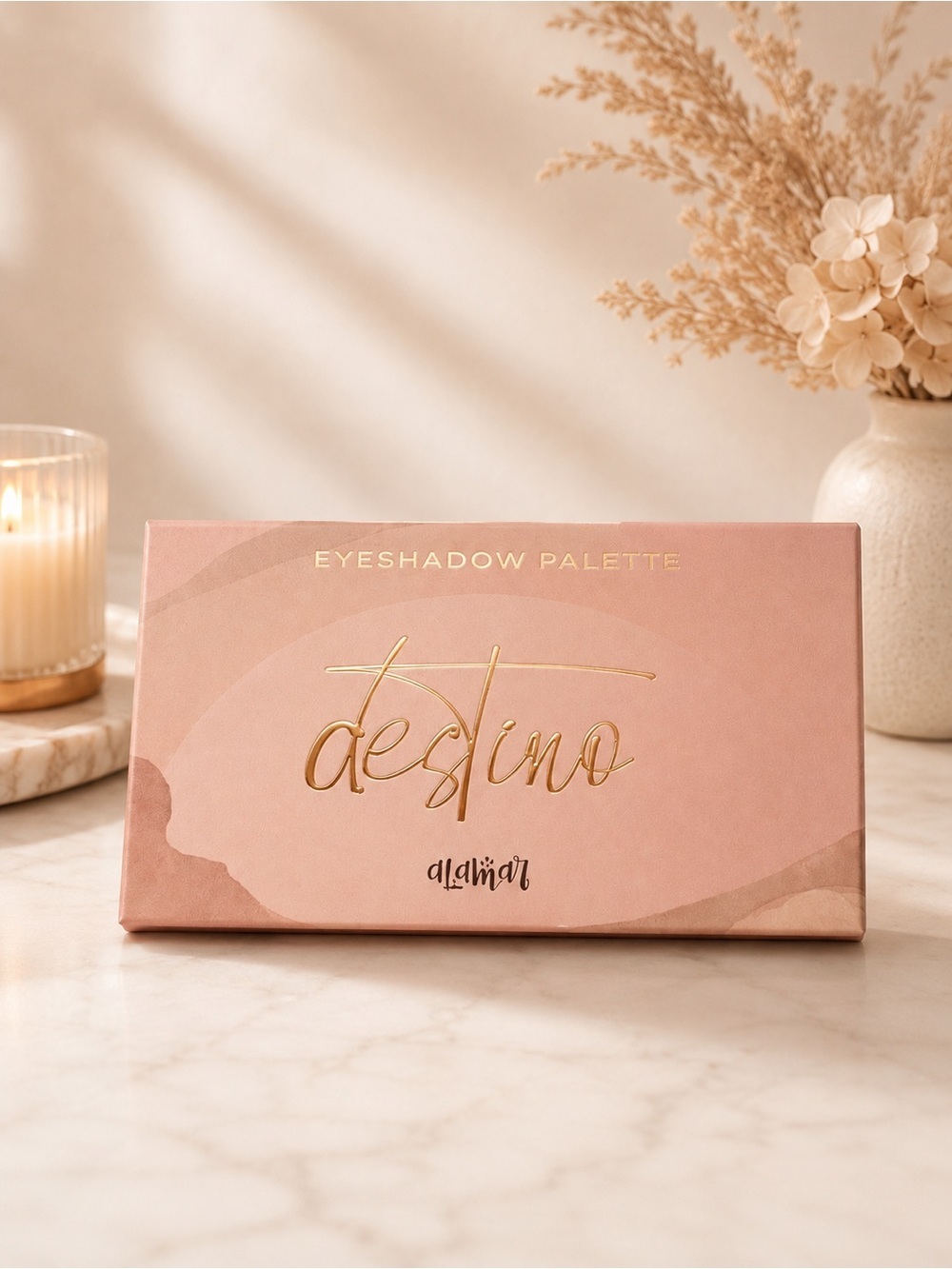 Alamar Destino Eyeshadow Palette 10 Shades Neutral Glam Makeup Full Size NEW